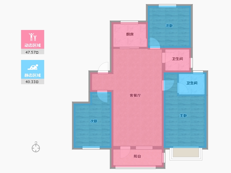 河北省-邯郸市-宣和叁号院-80.00-户型库-动静分区