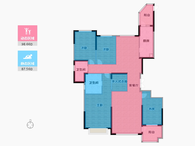 广东省-云浮市-恒大城-170.21-户型库-动静分区