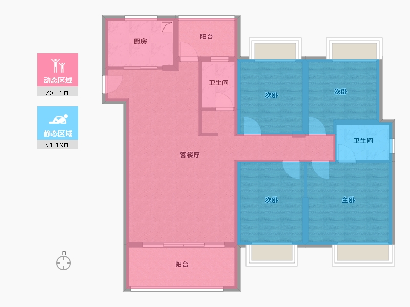 福建省-福州市-榕发栖湖郡-108.00-户型库-动静分区