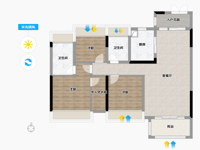 贵州省-毕节市-德溪大院-97.12-户型库-采光通风