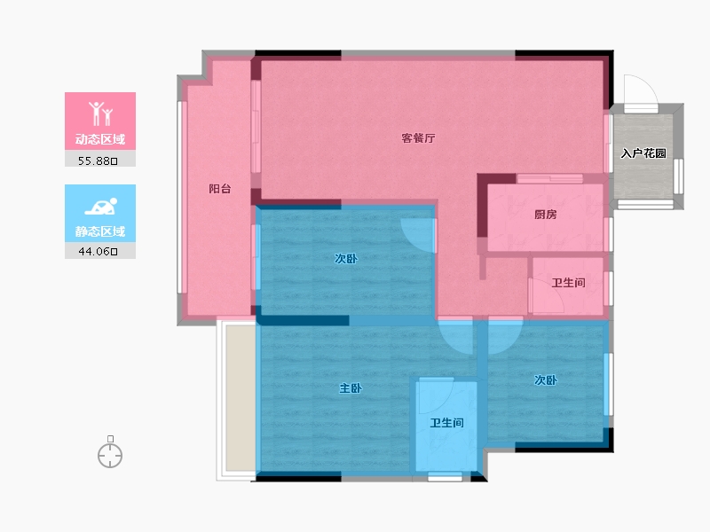 安徽省-阜阳市-远大棠樾世家-92.92-户型库-动静分区