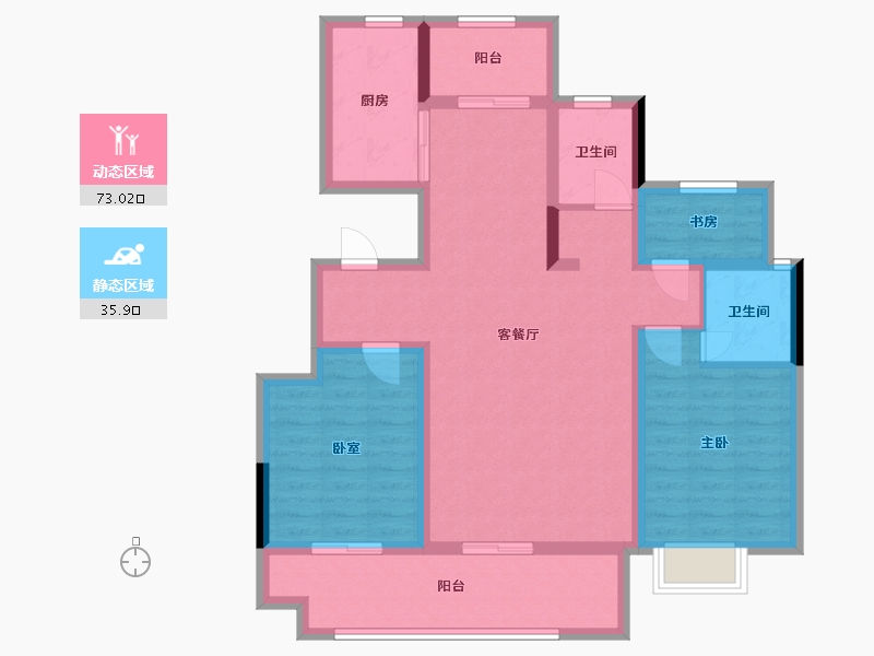 贵州省-遵义市-江南印-92.06-户型库-动静分区