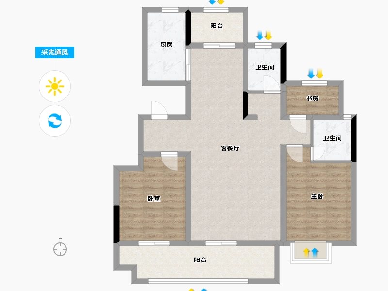 贵州省-遵义市-江南印-92.06-户型库-采光通风