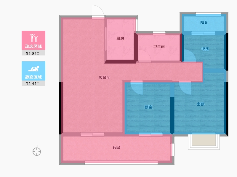 贵州省-遵义市-江南印-78.12-户型库-动静分区