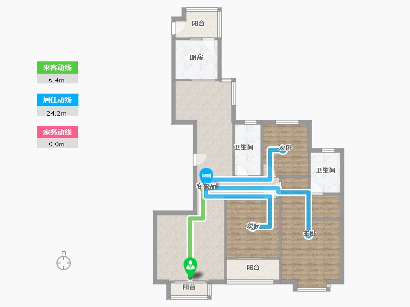 陕西省-西安市-万科城市之光北区-118.99-户型库-动静线