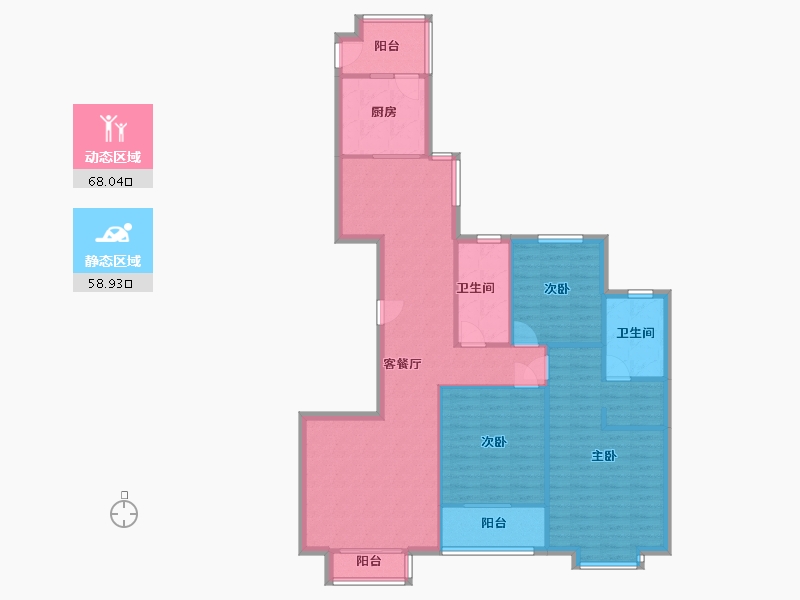 陕西省-西安市-万科城市之光北区-118.99-户型库-动静分区