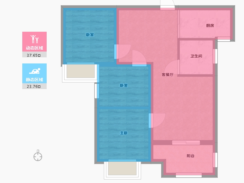 河南省-洛阳市-香榭里畔山-69.27-户型库-动静分区