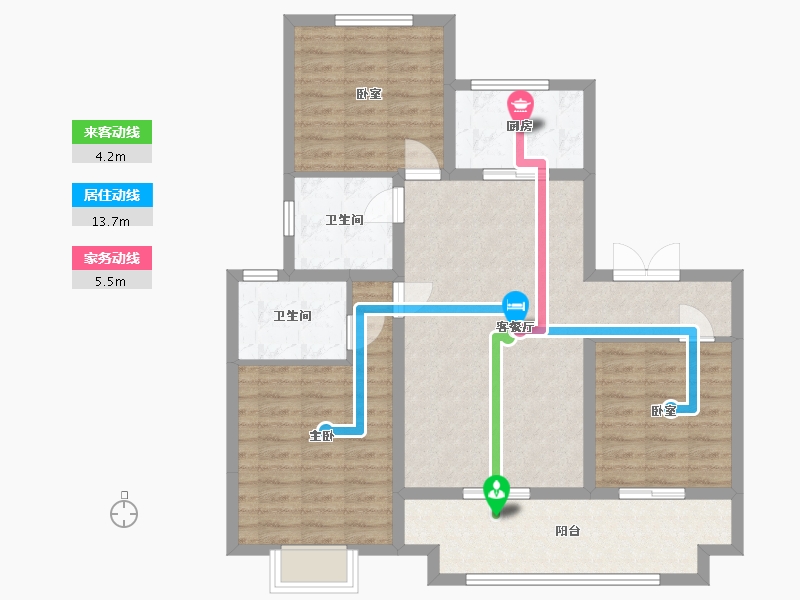 安徽省-芜湖市-通和世纪之光-96.80-户型库-动静线