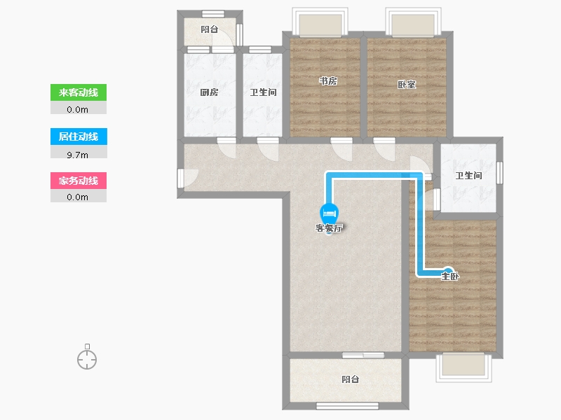 海南省-三亚市-三亚市食品厂安置小区南区-89.60-户型库-动静线