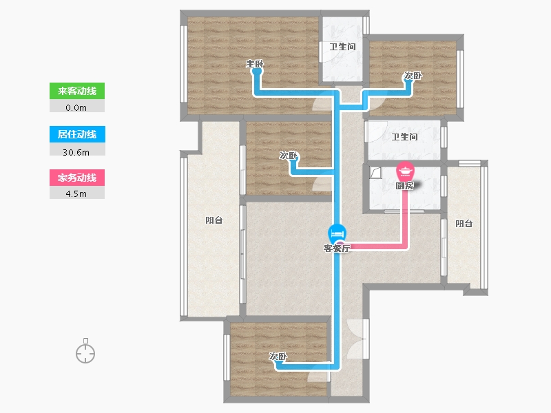 贵州省-遵义市-云玺 九龙庭-114.98-户型库-动静线