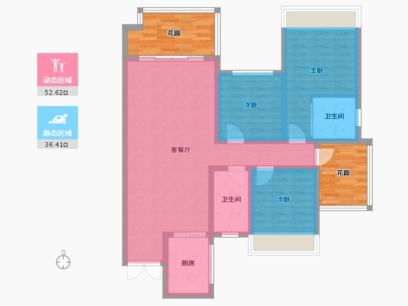 贵州省-遵义市-城交壹号-95.20-户型库-动静分区