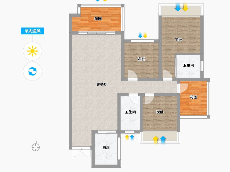 贵州省-遵义市-城交壹号-95.20-户型库-采光通风