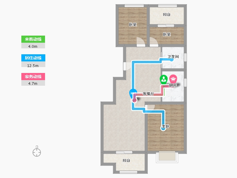 贵州省-遵义市-江南印-80.00-户型库-动静线