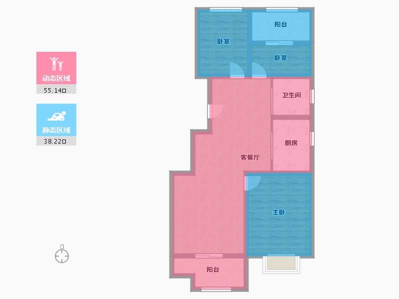 贵州省-遵义市-江南印-80.00-户型库-动静分区