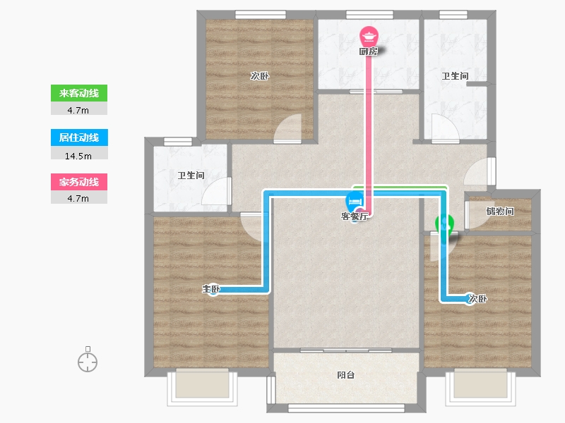 上海-上海市-陈坊新苑-101.00-户型库-动静线