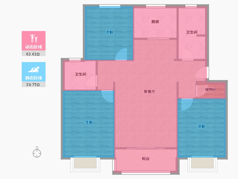 上海-上海市-陈坊新苑-101.00-户型库-动静分区