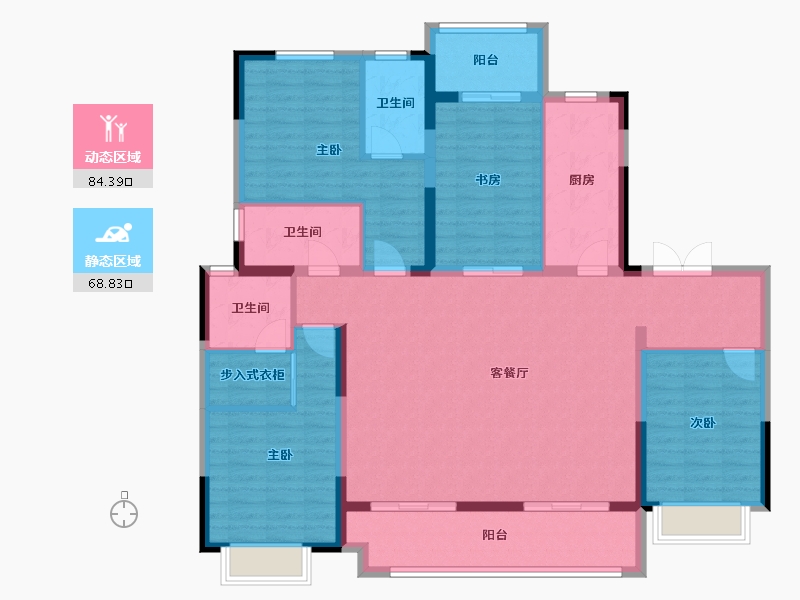 河南省-商丘市-华安府-138.60-户型库-动静分区