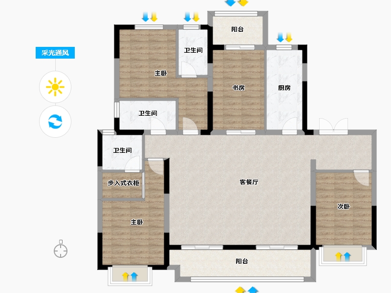 河南省-商丘市-华安府-138.60-户型库-采光通风