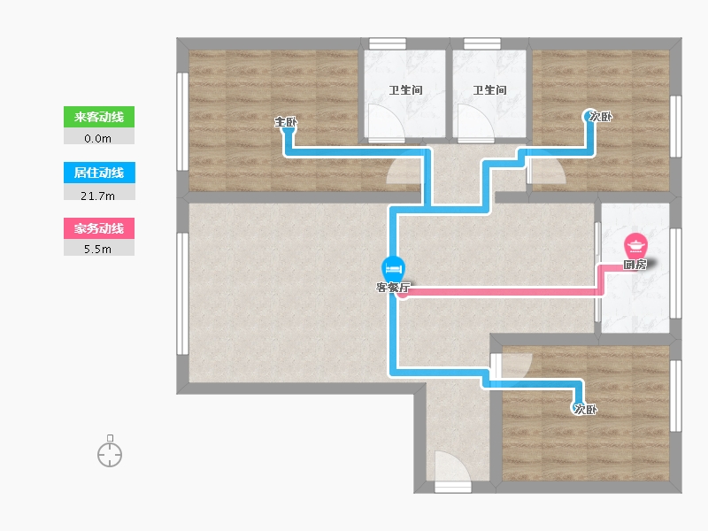 山西省-大同市-东方家园-101.60-户型库-动静线