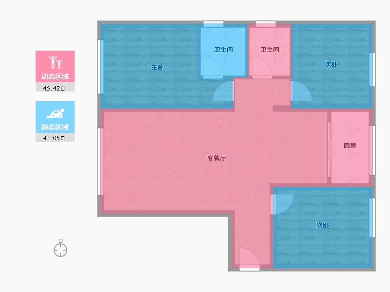 山西省-大同市-东方家园-101.60-户型库-动静分区