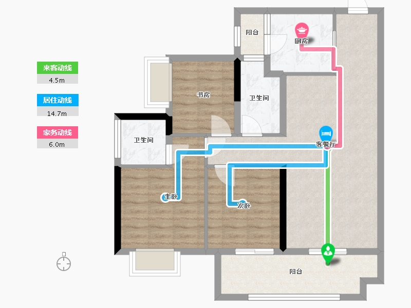 贵州省-黔西南布依族苗族自治州-晴隆县御山湖-92.00-户型库-动静线