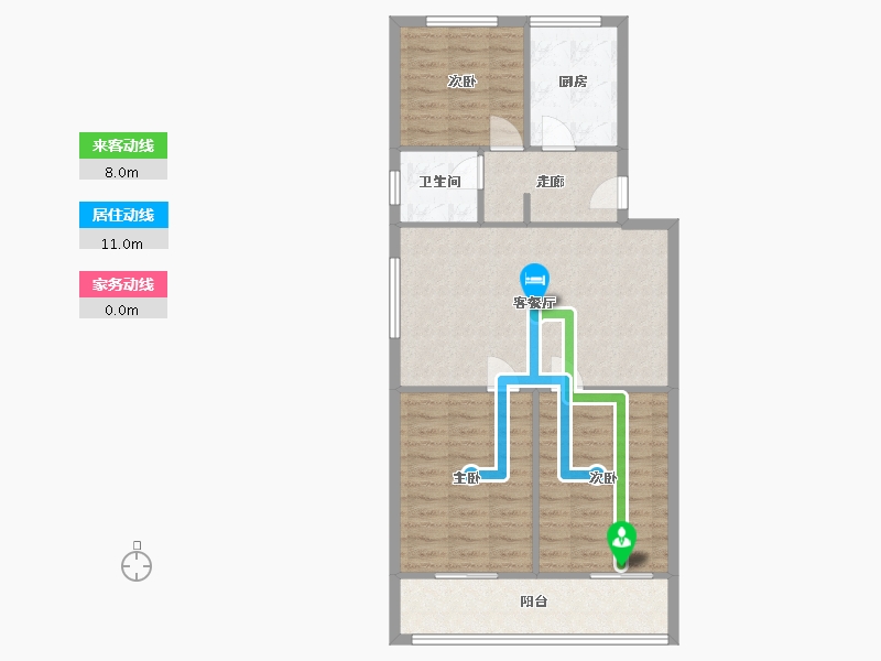 陕西省-西安市-航建小区-83.30-户型库-动静线