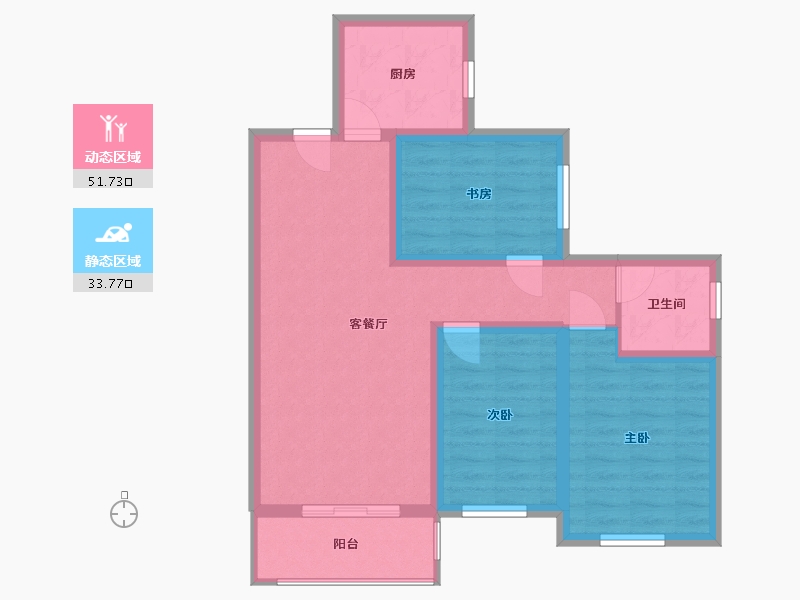 山西省-晋中市-锦程园-85.60-户型库-动静分区