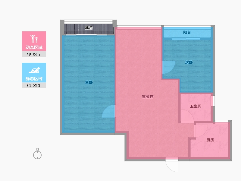 广东省-深圳市-豪方菁园-40.86-户型库-动静分区