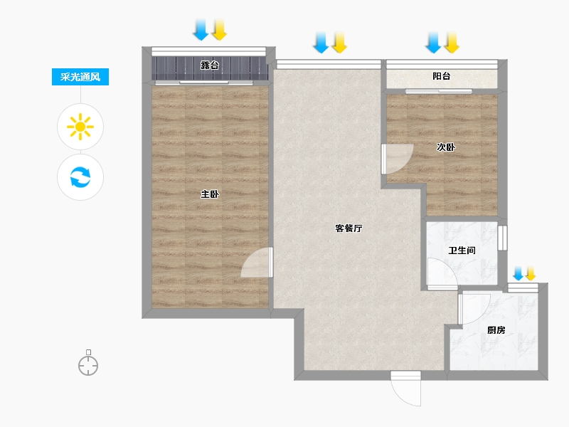 广东省-深圳市-豪方菁园-40.86-户型库-采光通风