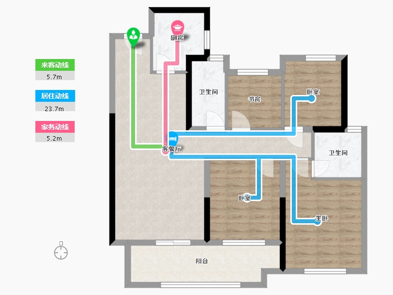 湖南省-长沙市-北城首府-96.58-户型库-动静线