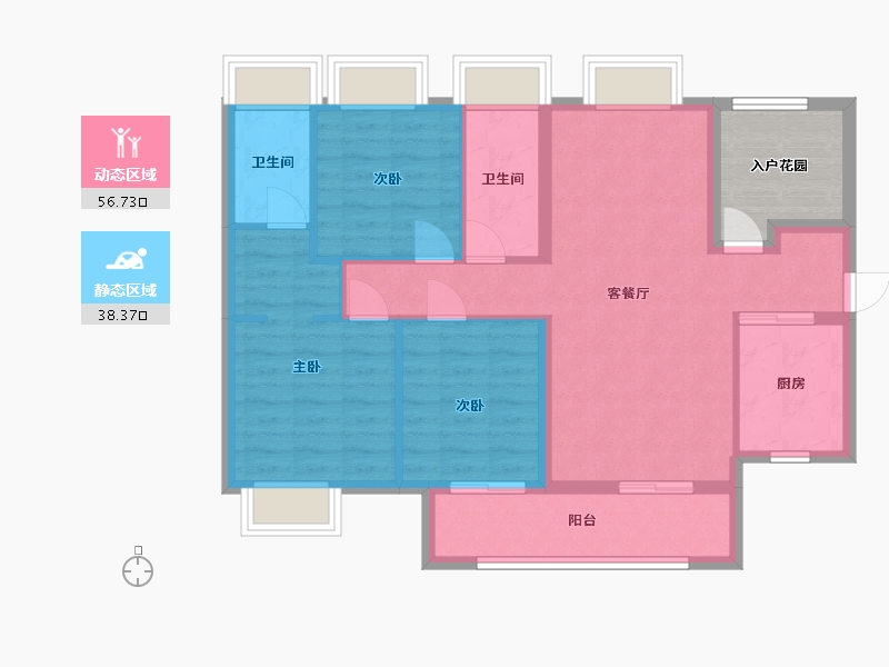 贵州省-黔西南布依族苗族自治州-晴隆县御山湖-104.00-户型库-动静分区