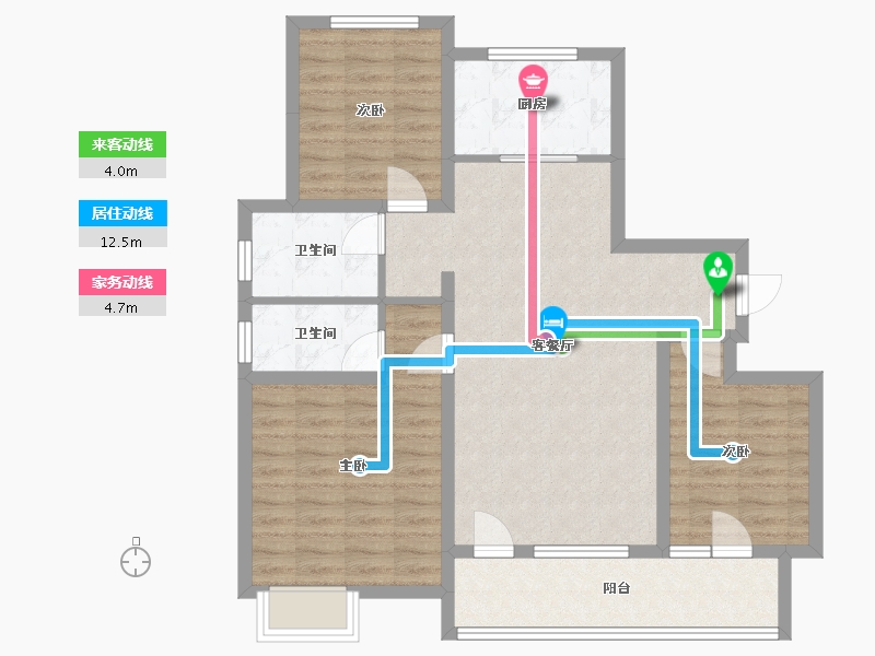 河北省-石家庄市-尚峰云筑-106.00-户型库-动静线