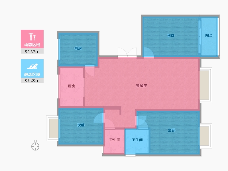 河北省-石家庄市-天成·云玺-120.00-户型库-动静分区