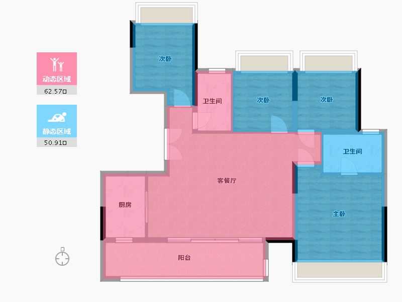 贵州省-黔南布依族苗族自治州-御景-150.00-户型库-动静分区