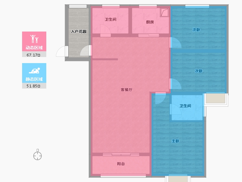 山东省-滨州市-德坤华府-112.80-户型库-动静分区