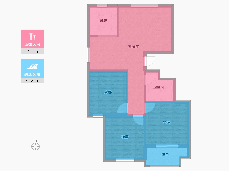 河北省-邯郸市-紫钢苑-72.50-户型库-动静分区