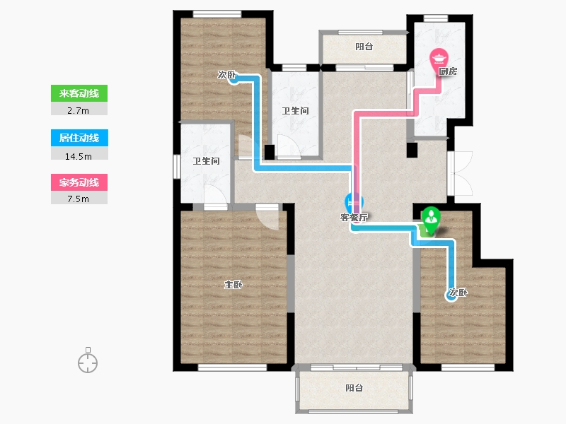 黑龙江省-大庆市-春风十里-120.00-户型库-动静线