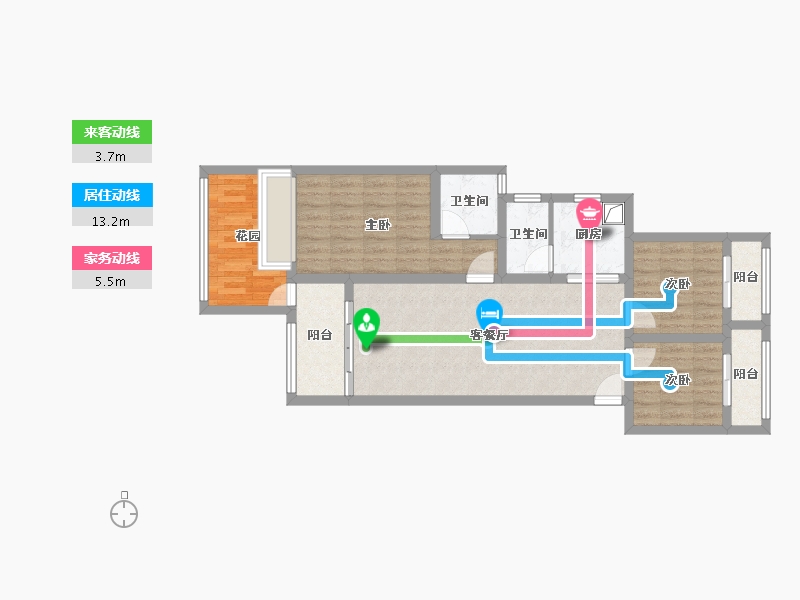 湖南省-湘潭市-锴鑫森林雅园-100.00-户型库-动静线