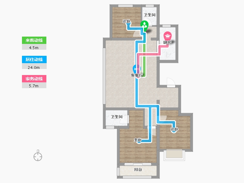 河北省-衡水市-坤源壹号院-92.80-户型库-动静线