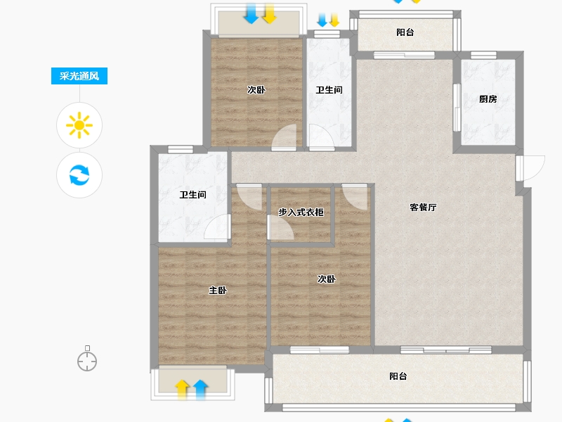 湖北省-随州市-书香别院-114.96-户型库-采光通风