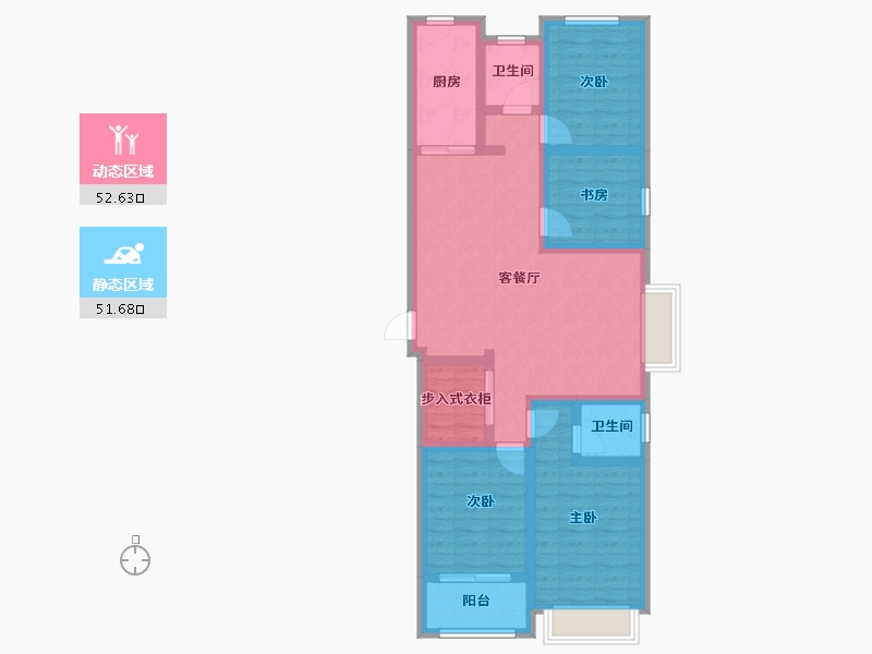 山东省-潍坊市-兰溪学府-108.58-户型库-动静分区