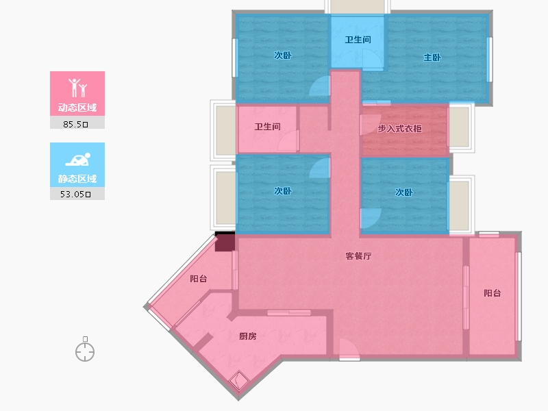 福建省-泉州市-绿洲花园-139.00-户型库-动静分区