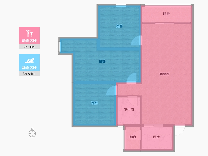 广东省-深圳市-和成世纪名园-83.01-户型库-动静分区