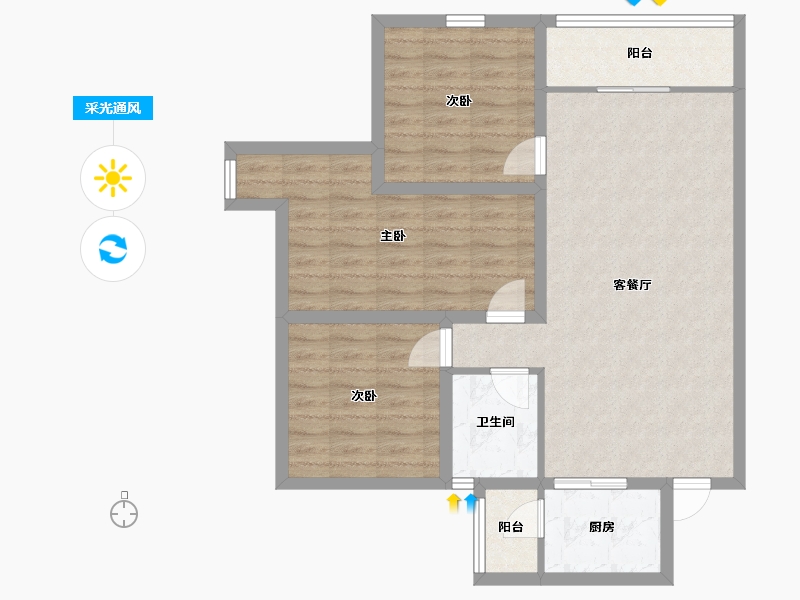 广东省-深圳市-和成世纪名园-83.01-户型库-采光通风