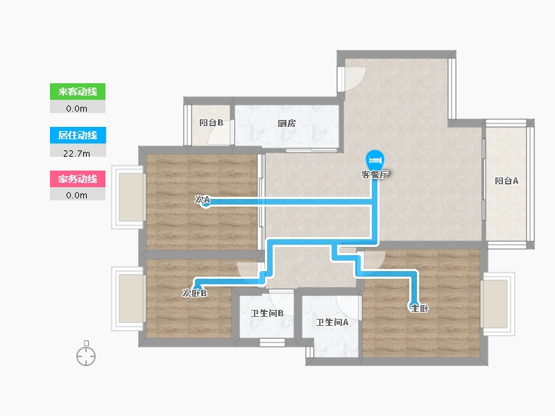 广东省-深圳市-中海怡美山庄-81.81-户型库-动静线