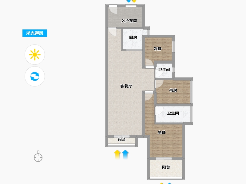 广东省-深圳市-卓能雅苑-81.37-户型库-采光通风