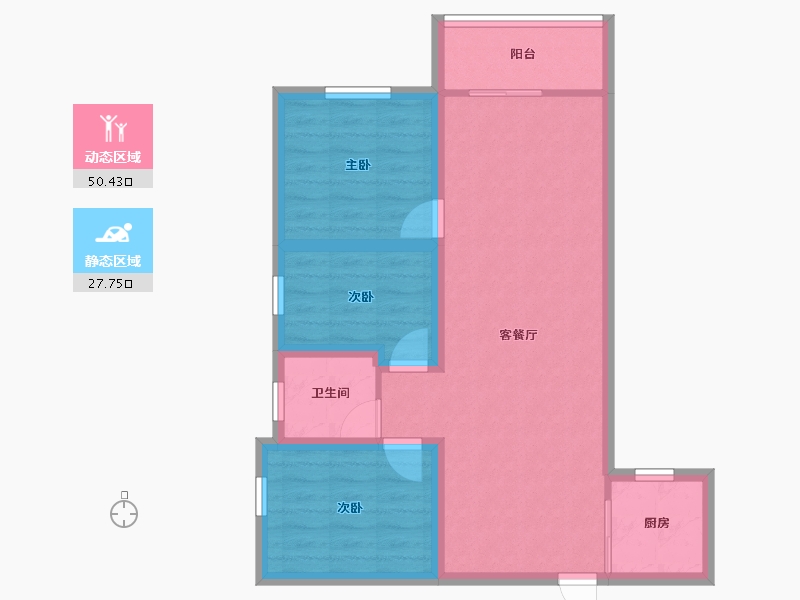 广东省-深圳市-万科公园里-69.47-户型库-动静分区