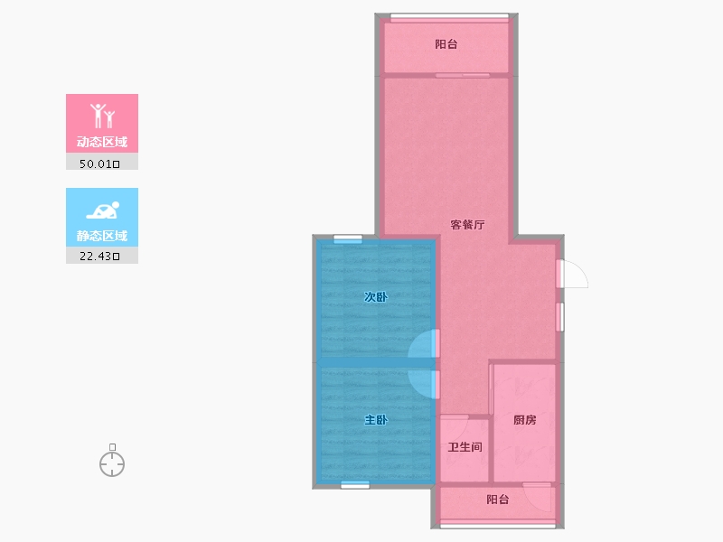 广东省-深圳市-绿茵华庭-64.37-户型库-动静分区