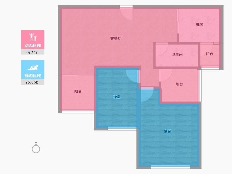 黑龙江省-鹤岗市-深物业前海港湾花园-66.04-户型库-动静分区