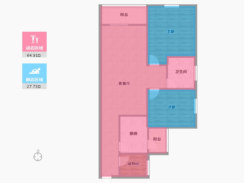 广东省-深圳市-金汐府小区-82.70-户型库-动静分区